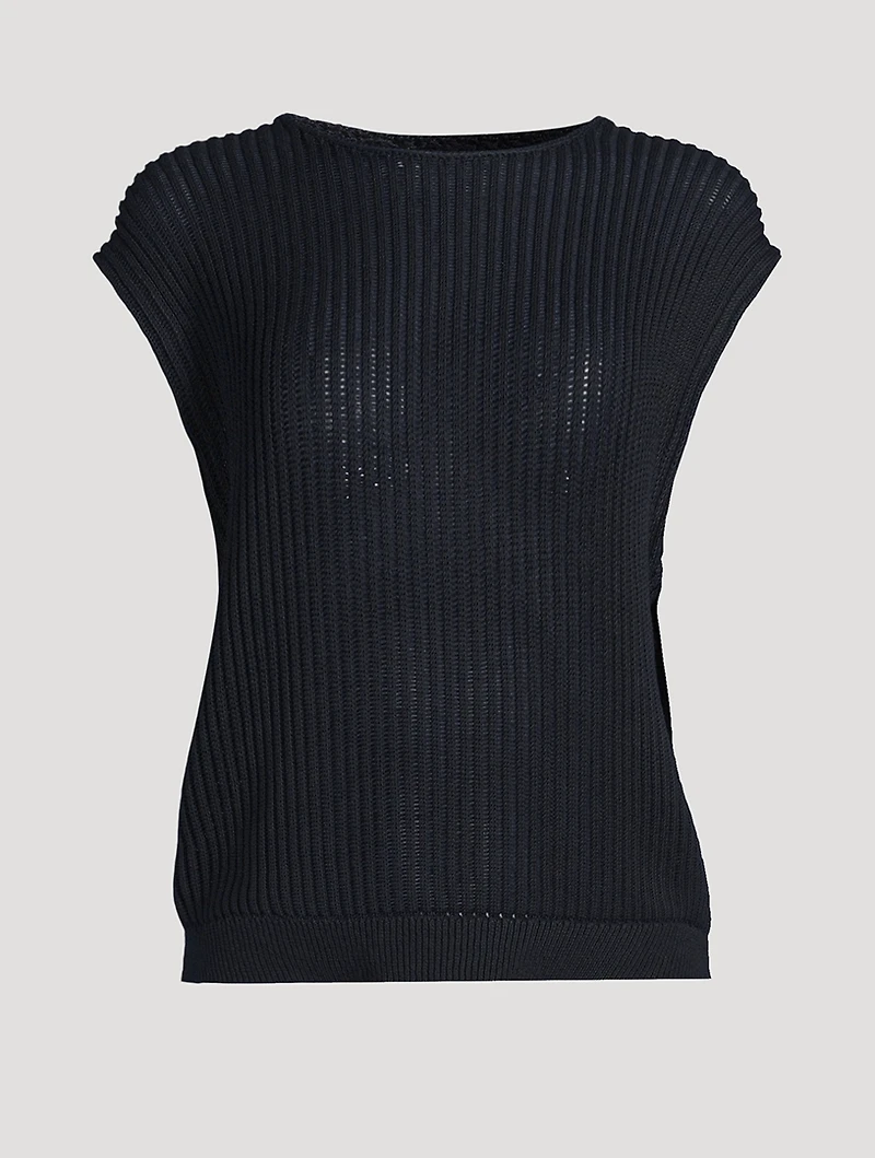 Rib-Knit Sweater Vest