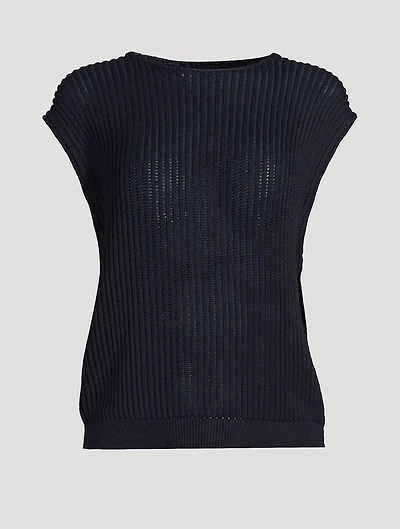 Rib-Knit Sweater Vest