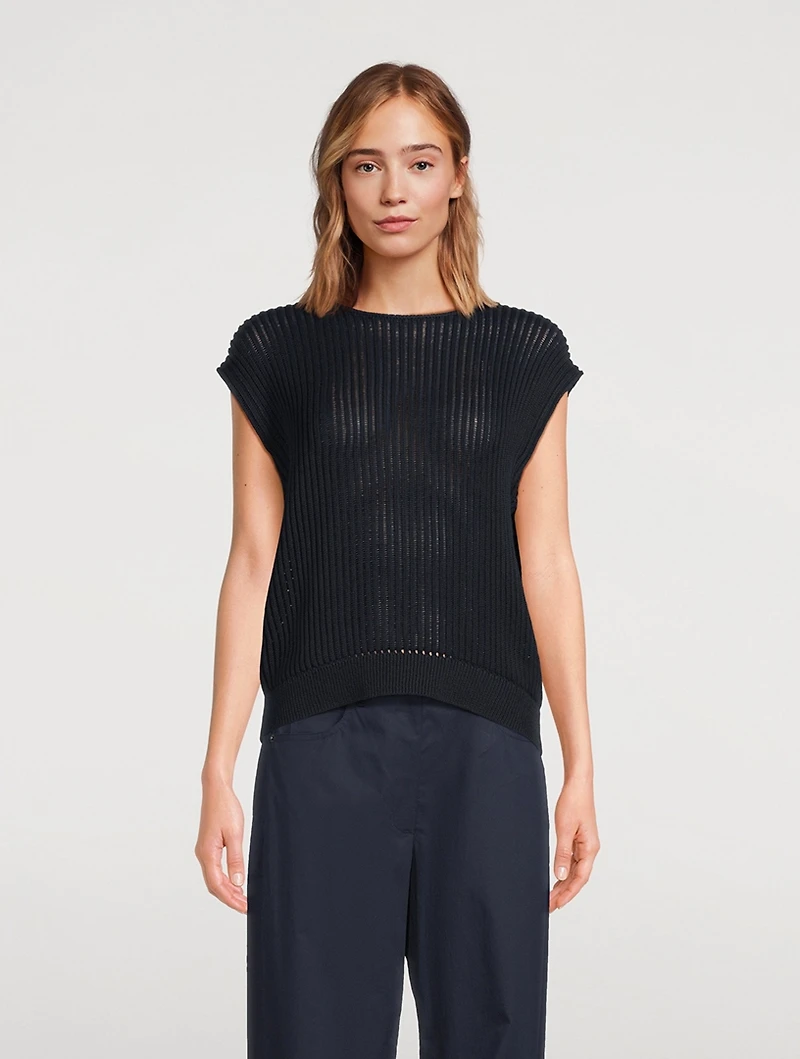 Rib-Knit Sweater Vest
