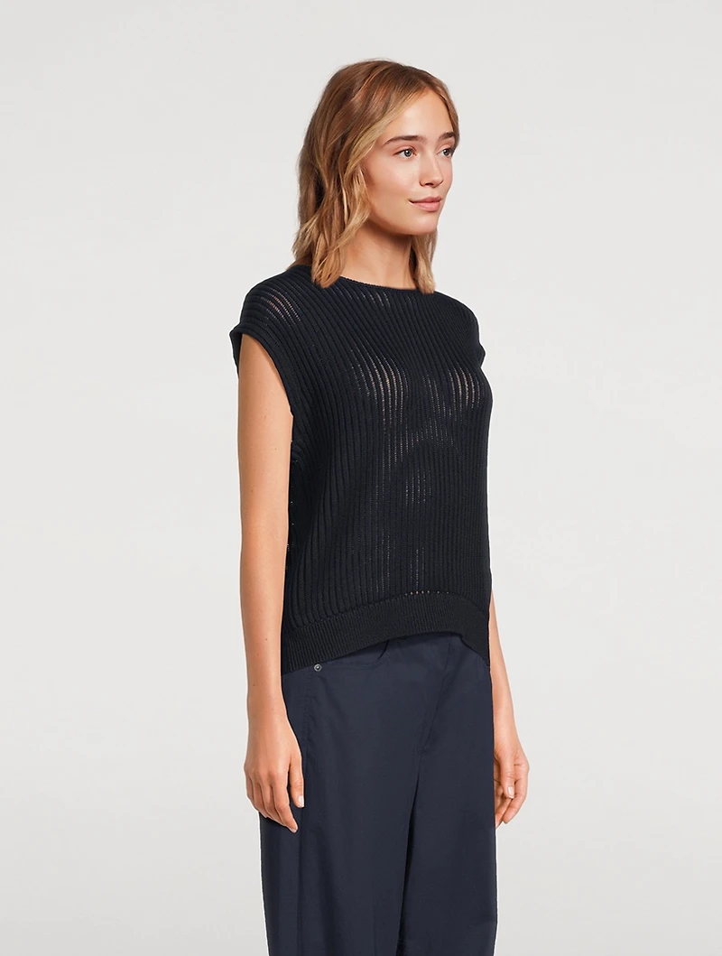 Rib-Knit Sweater Vest