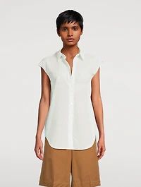 Sleeveless Shirt Stripe Print