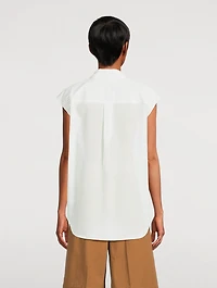 Sleeveless Shirt Stripe Print