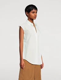 Sleeveless Shirt Stripe Print