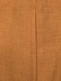 City Twill Pleated Wide-Leg Trousers