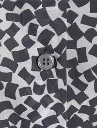 Printed Tie-Front Shirt