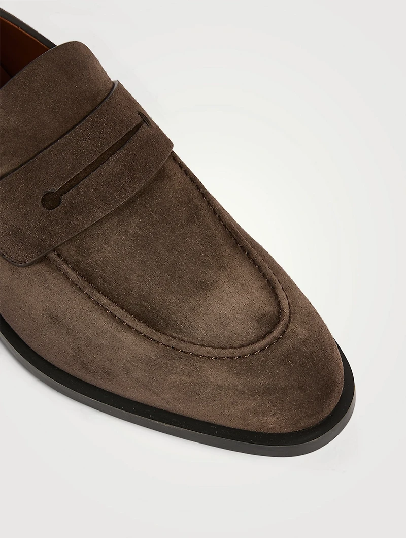 Suede Penny Loafers