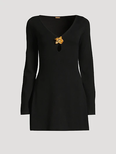 Mani Knit Long-Sleeve Mini Dress