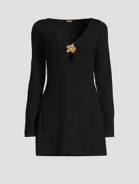 Mani Knit Long-Sleeve Mini Dress