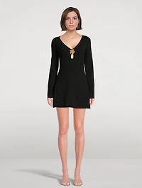 Mani Knit Long-Sleeve Mini Dress