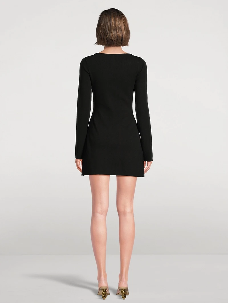 Mani Knit Long-Sleeve Mini Dress