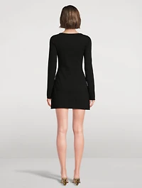 Mani Knit Long-Sleeve Mini Dress