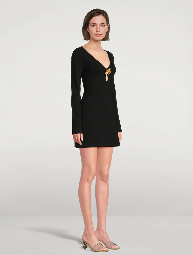 Mani Knit Long-Sleeve Mini Dress