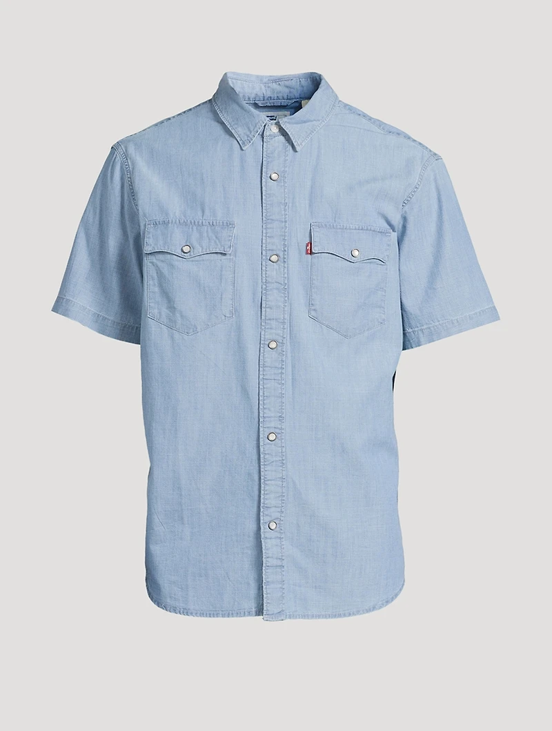 Short-Sleeve Relaxed Western Shirt