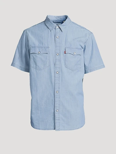 Short-Sleeve Relaxed Western Shirt