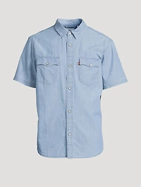 Short-Sleeve Relaxed Western Shirt