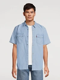 Short-Sleeve Relaxed Western Shirt