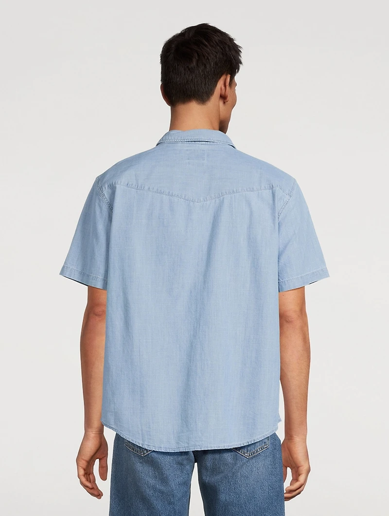 Short-Sleeve Relaxed Western Shirt