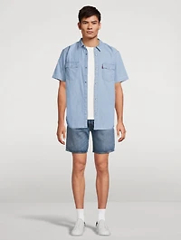 Short-Sleeve Relaxed Western Shirt