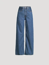 Ribcage Braided Wide-Leg Jeans
