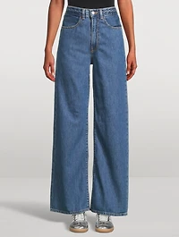 Ribcage Braided Wide-Leg Jeans