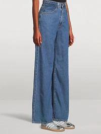 Ribcage Braided Wide-Leg Jeans