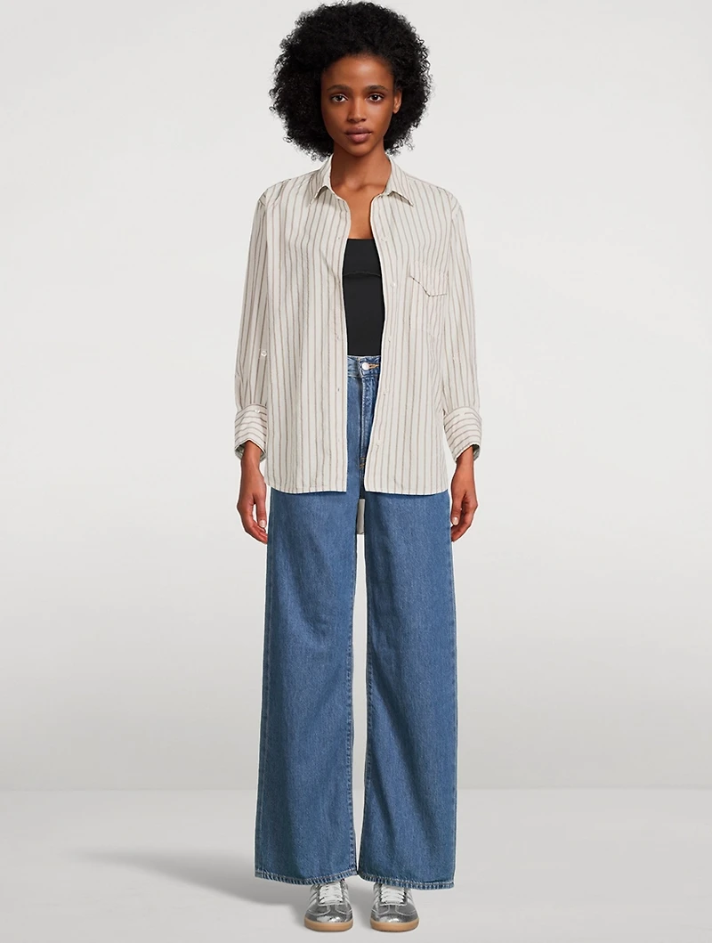 Ribcage Braided Wide-Leg Jeans