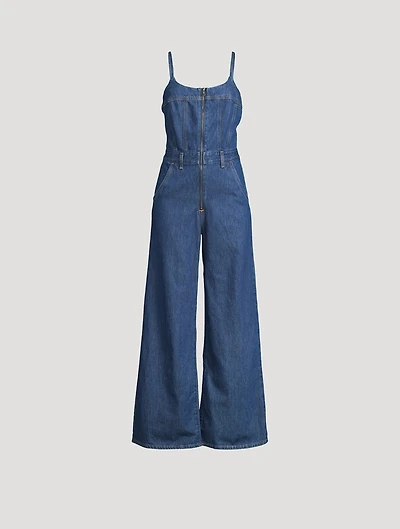Denim Bustier Jumpsuit