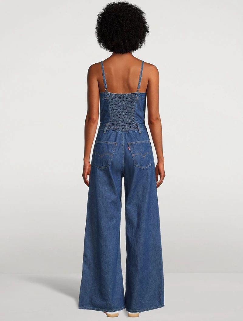 Denim Bustier Jumpsuit