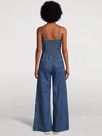 Denim Bustier Jumpsuit