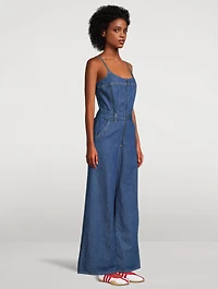 Denim Bustier Jumpsuit