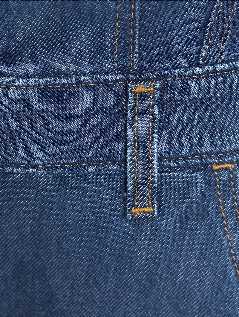 Denim Bustier Jumpsuit