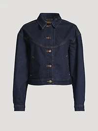 90s Western Shrunken Denim Trucker Jacket