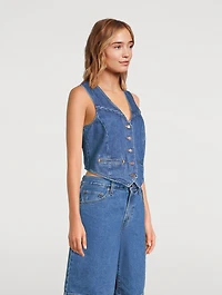 Braided Denim Vest