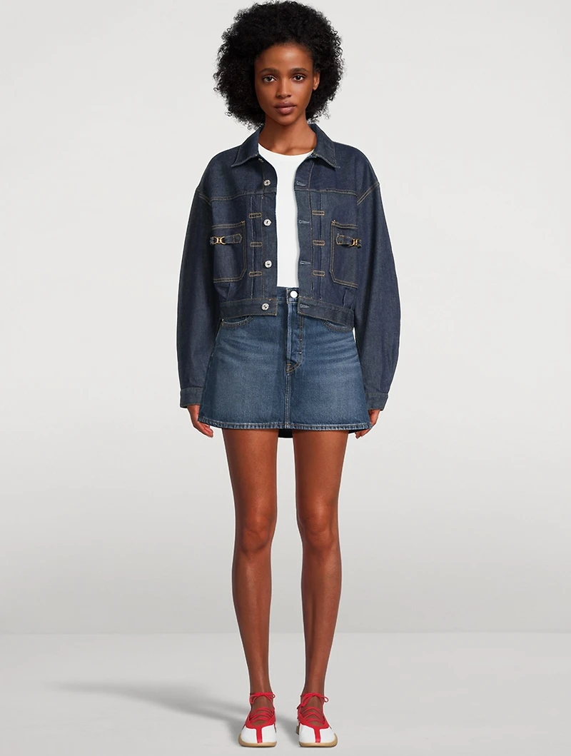 Icon Denim Mini Skirt