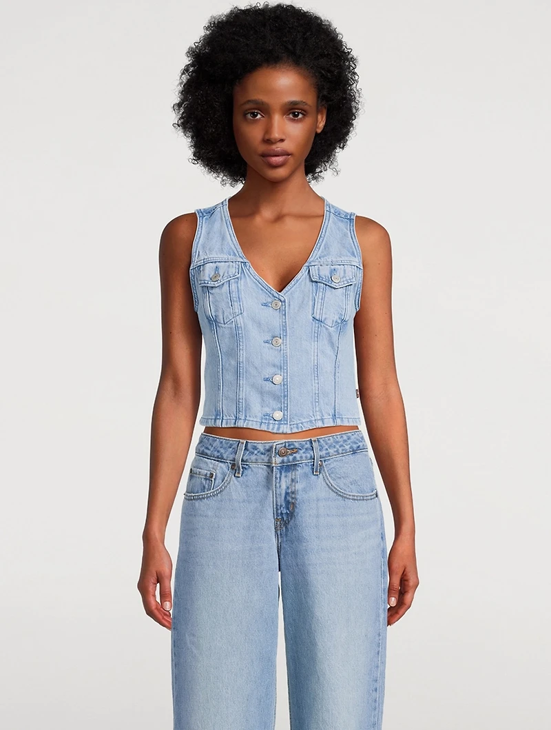 Bella Denim Corset Vest