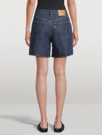 High-Rise Baggy Denim Shorts