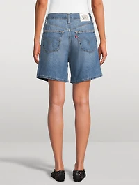 High-Rise Baggy Denim Shorts