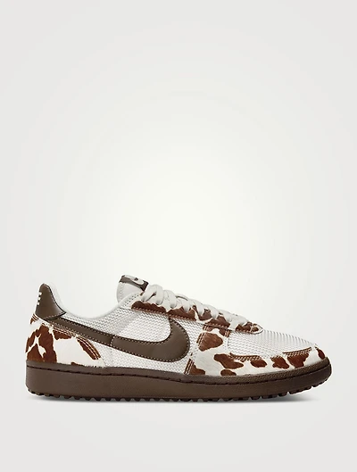 Field General Calf Hair Sneakers Cow Print