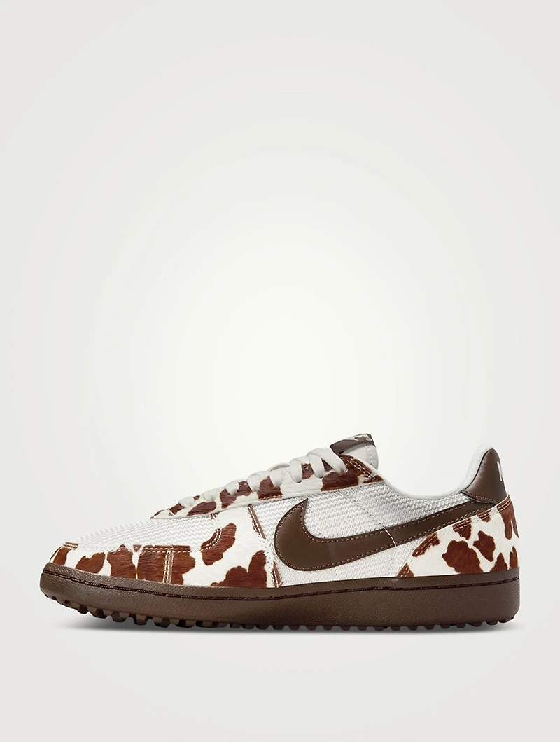 Field General Calf Hair Sneakers Cow Print
