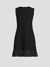 Embellished Tweed Mini Dress