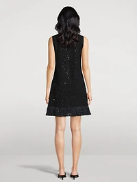 Embellished Tweed Mini Dress