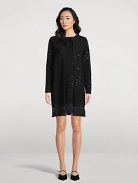 Embellished Tweed Mini Dress