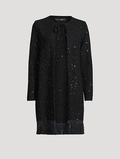 Embellished Tweed Cardigan