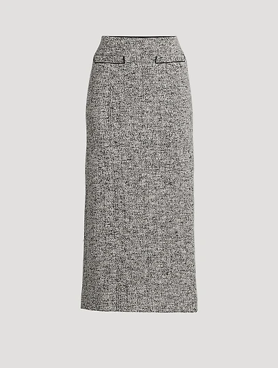 Bouclé Tweed Pencil Skirt