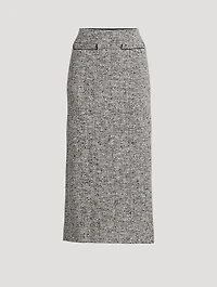 Bouclé Tweed Pencil Skirt
