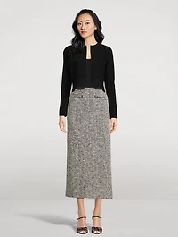 Bouclé Tweed Pencil Skirt