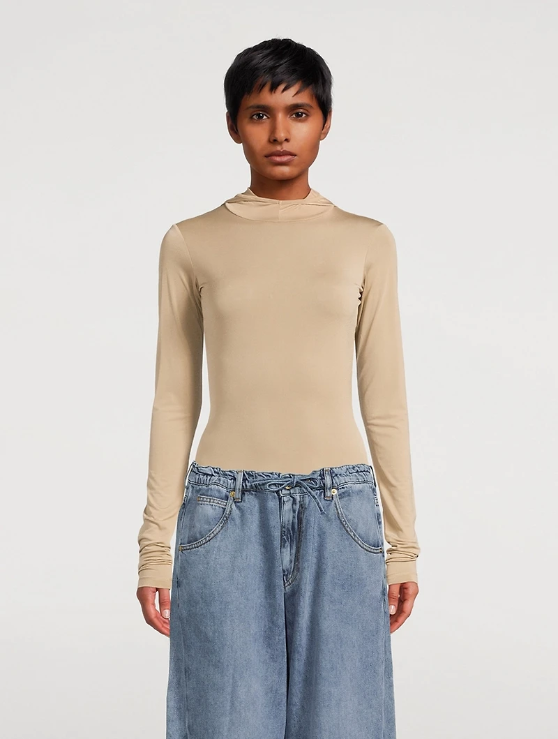 Billie Slim-Fit Long Sleeve Hooded Top