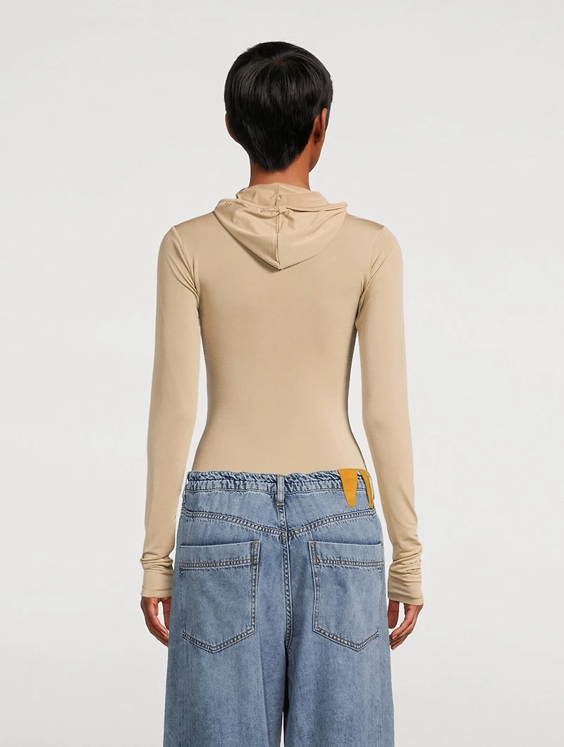 Billie Slim-Fit Long Sleeve Hooded Top