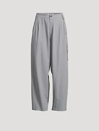 Phebe Wide-Leg Pants With Wallet Chain