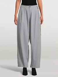 Phebe Wide-Leg Pants With Wallet Chain